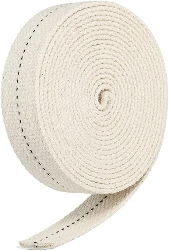 Vista 20 de MECCANIXITY Mecha de lámpara de aceite de 1/2 pulgada de ancho plano de 6.5 pies de algodón con puntada negra para iluminación de quemador