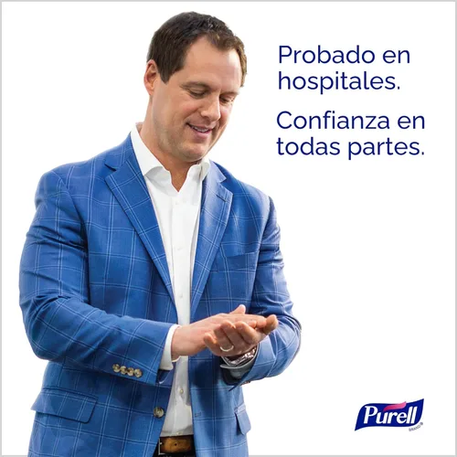 Vista 2 de PURELL Advanced 9632-04-CMR - Gel refrescante desinfectante de manos, aroma limpio, botella de bomba de 1 litro (paquete de 1)