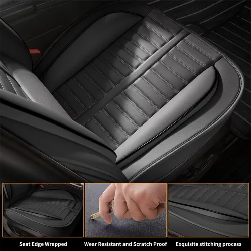 Vista 167 de Fundas de asiento para Toyota 4runner 2003-2025, fundas de asiento de automóvil de cuero impermeables, resistentes a los arañazos, fáciles