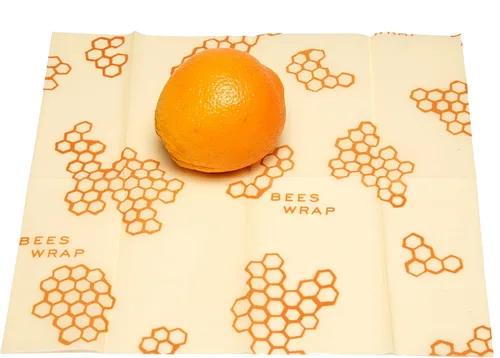 Vista 4 de Bee's Wrap - Paquete individual grande - Fabricado en los Estados Unidos con algodón orgánico certificado - Sin plástico y silicona - Envoltura