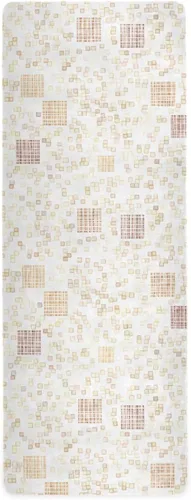 Linear Block Pattern Thin Yoga Mat with Bag, Non Slip Fitness Workout Mat, Foldable Suede Rubber Yoga Mat for Yoga Pilates and Fitness, 70.8" L x