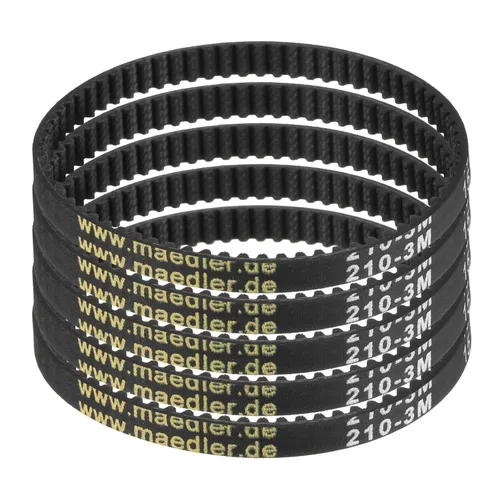Vista 33 de uxcell 5 piezas HTD-3M Correa de distribución de goma 48 dientes, 144 mm de paso, 6 mm de ancho x 2,4 mm de altura, Correa de polea de distribución