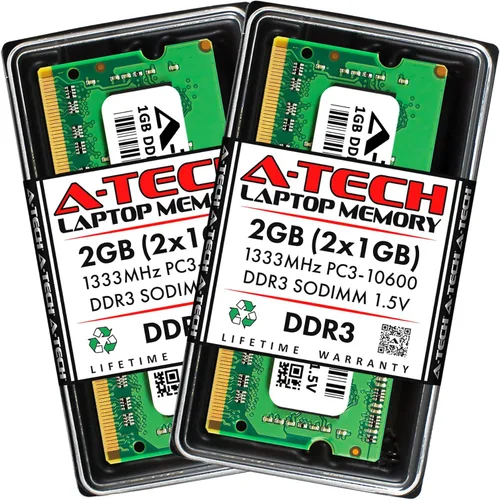 Vista 8 de A-Tech - Módulo de memoria RAM SODIMM para portátil de 1 GB DDR3 1066 MHz PC3-8500 CL7, 1,5 V, 204 pines, sin ECC, SO-DIMM para portátiles