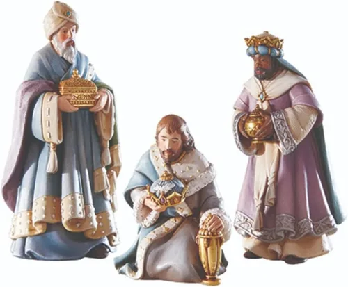 Vista 3 de Conjuntos de Nacimiento Avalon Gallery para Navidad - Escena de Belén Nocturno de Interior, 31.1 cm x 22.2 cm, Establo/Creche