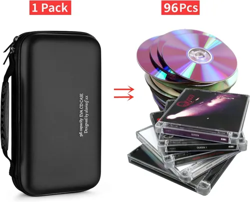 Vista 58 de Funda para DVD, estuche de CD EVA, organizador de almacenamiento, portátil, protector de DVD, soporte para billetera para coche