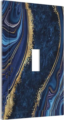 Vista 74 de Placa de Interruptor de Luz Azul de 1 Gang, Placa de Pared Decorativa de Palanca Individual, Cubierta de Placa de Pared de Palanca, Placa Frontal