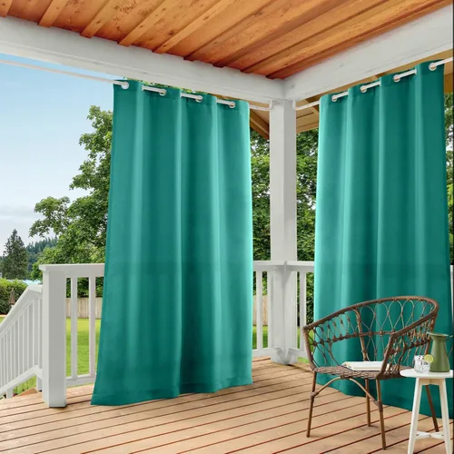 Vista 51 de TOWN & COUNTRY BASICS Cabana Cortinas Sólidas de Peso Pesado para Interiores y Exteriores, Opacidad de Filtrado de Luz con Parte Superior de Ojales