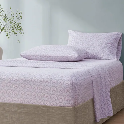 Vista 49 de Comfort Spaces Sábanas de percal 100% algodón, tamaño individual XL, 3 Adelia Gris