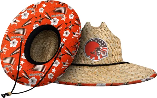 Vista 52 de FOCO - Sombrero de paja con logotipo de equipo universitario de NCAA y estampado floral para hombre Americana