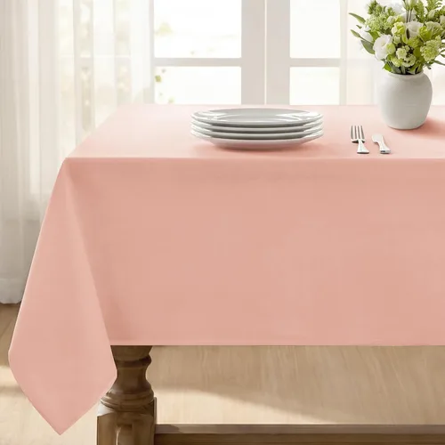 Vista 41 de Softalker Mantel rectangular impermeable, tela sin arrugas, lavable, de poliéster, para mesas de comedor, fiestas, campamento, fiestas, bufé, 60 x