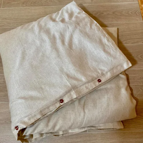 Vista 8 de Hemp Duvet Cover with Ruffles 1pc - only Duvet Cover (EU King 220x220 cm)