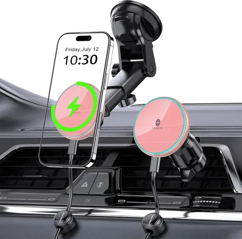Vista 8 de MOKPR Cargador de coche Mag-Safe, soporte magnético para teléfono para tu cargador de coche, salpicadero, parabrisas, ventilación magnética