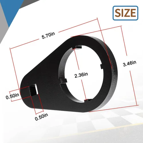 Vista 4 de La llave de tuerca de engranaje de 5ª de husillo de transmisión de 1/2 pulgada es compatible con Dodge NV4500 4x4 29 Spline 1994-2004 / 4x2 31