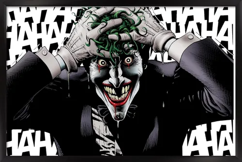 Vista 8 de Trends International DC Comics The Joker - Póster de pared loco, 14.725 x 22.375 pulgadas, versión enmarcada de madera de granero Versión enmarcada
