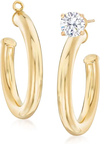 Vista 3 de Ross-Simons Chaquetas de aro de oro amarillo de 14 quilates. 78 pulgadas, Oro, no conocido