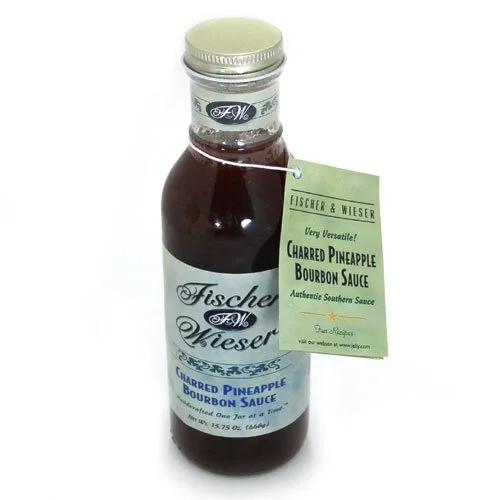 Fischer & Wieser Specialty Foods Salsa de bourbon carbonizada, piña, 15.75 onzas