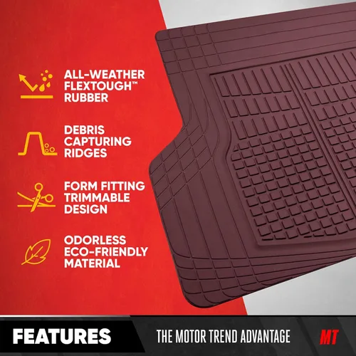 Vista 13 de Motor Trend FlexTough - Tapete de carga trasero, recortable, de alta resistencia para maletero, forro universal de carga trasera, flexible, tapetes