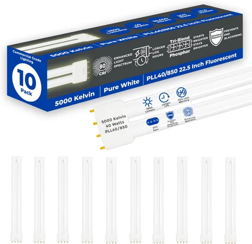 Vista 11 de GoodBulb PLL40/827 Bombilla fluorescente compacta de tubo doble de 40 W 22.5 pulgadas Base 2G11 de 4 pines 2700 K blanco suave 2800 lúmenes