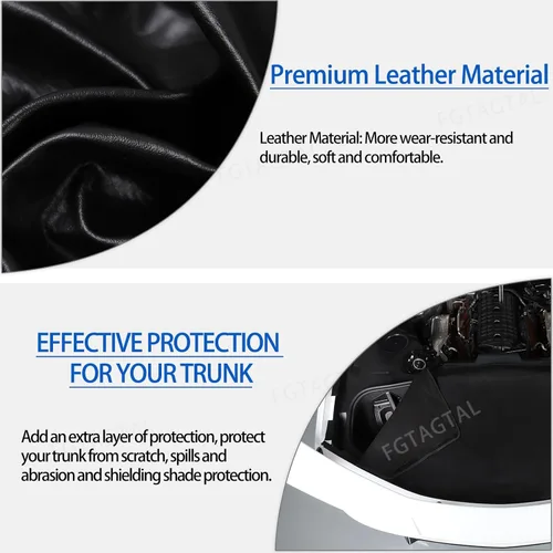 Vista 3 de Funda trasera para maletero compatible con Chevrolet Corvette C8 Stingray 2020-2025, cubierta de seguridad de cuero para maletero trasero