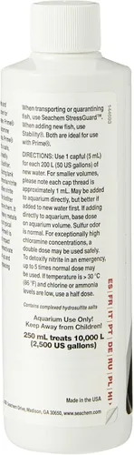 Vista 4 de Seachem Prime - Acondicionador para agua dulce y salada, removedor de químicos y desintoxicante 250 ml