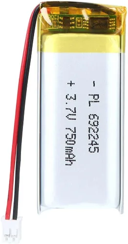 Vista 55 de Batería LiPo de 3.7V 1000mAh 102050, batería recargable de polímero de litio con conector y cable JST PH2.0.000 in, reemplazo para altavoz