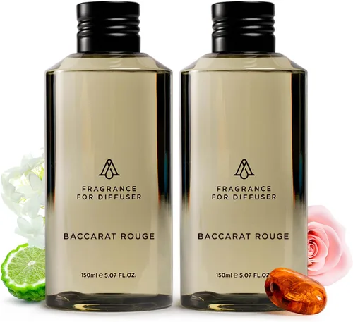 AromaPlan Hotel Scents Inspired by Baccarat Rouge, 5 onzas líquidas (paquete de 2), aceite difusor de fragancia de lujo para el hogar y hotel, para