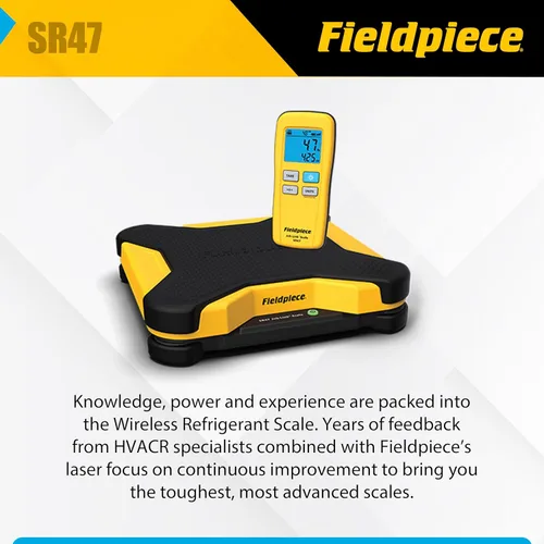 Vista 4 de Fieldpiece Báscula inalámbrica SR47 con control remoto