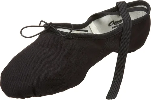Capezio Zapatillas de ballet Romeo de lona para hombre, Negroblk