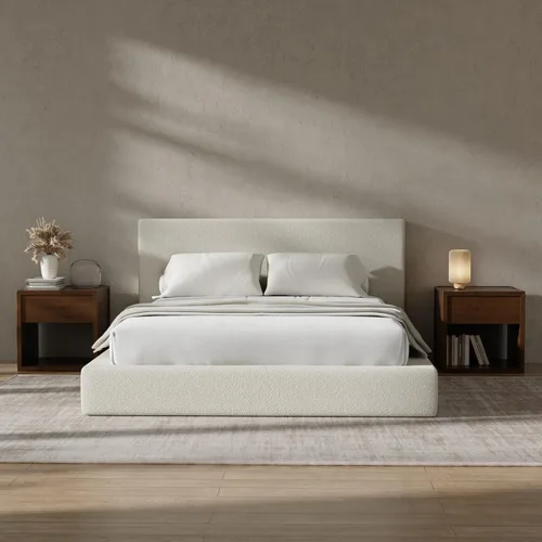 Vista 22 de RECCI Cloud Marco de Cama Full Tapizado con Cabecero, Plataforma Acolchada de Espuma de 5 Pulgadas, Sin Somier, Fácil Montaje (Crema)