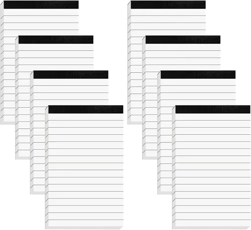Vista 7 de 6 piezas de recambios para bloc de notas de 3 x 5 pulgadas, mini cuaderno de notas en blanco con 30 hojas cada bloc, papel rayado de reglas