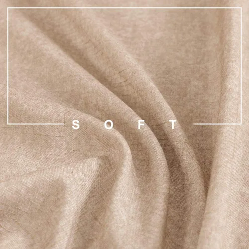 Vista 5 de JINCHAN cortinas de mezcla de lino para sala de estar, con bolsillo para cortinero y trabillas traseras, paneles para dormitorio y puerta de patio