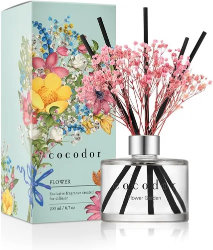 Vista 36 de COCODOR - Difusor con flores reales preservadas, aceite de perfume de rosa y varillas de junco, de 6,7 onzas (200 ml), decoración para el hogar