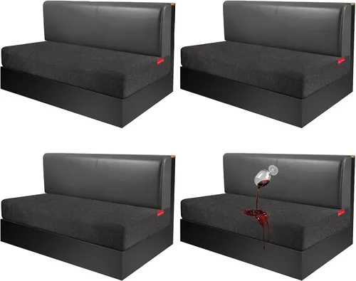 Vista 69 de Fundas de cojín 100 % impermeables para caravana, tela elástica, repuesto para asiento de cámper, funda de sofá lavable diseñada para banco de auto