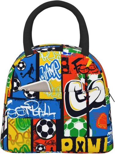 Vista 20 de Bolsa de almuerzo con diseño de flores y erizos lindos, bolsa de almuerzo reutilizable para preparación de comidas, bolsa aislada