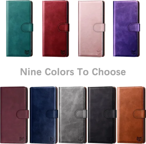 Vista 3 de SUANPOT Para Samsung S21 Ultra 6.8 "RFID Bloqueo Funda De Cuero Billetera, Folio Con Tirón, Titular De La Tarjeta, Cubierta A Prueba De Golpes