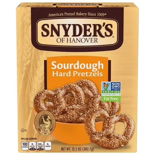 Vista 8 de Snyder's of Hanover Pretzels, pretzels duros de masa madre, caja de 13.5 onzas