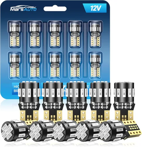 Marsauto - Bombillas LED 194 azul para luz interior, mapa, 168 2825 W5W T10, para repuesto, superbrillantes, para auto, luz de cortesía, tablero,