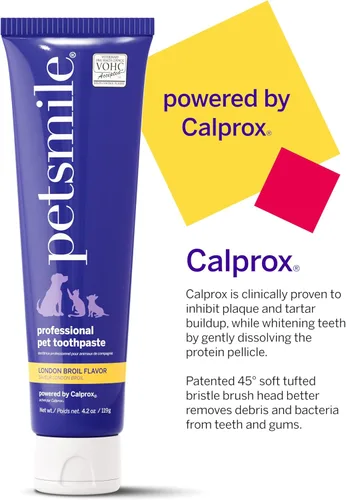 Vista 3 de Petsmile Profesional - Pasta de dientes para mascotas para gatos y perros - Única pasta de dientes aceptada por VOHC - Clínicamente probada