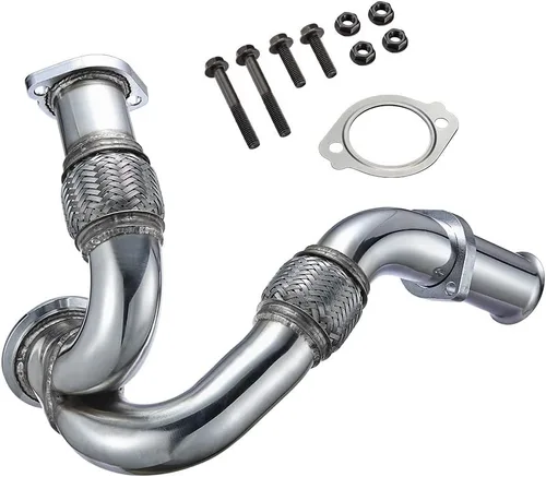 SPELAB Tubo de Escape Up-Pipe Y-Pipe Adecuado Compatible con Ford 2003-2007 6.0L Powerstroke Diesel F250 F350 F450 Heavy Duty Pulido