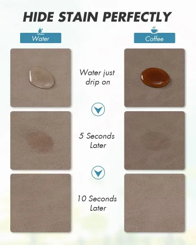 Vista 2 de AMOAMI Alfombrilla de Café Oculta Manchas con Respaldo de Goma Absorbente para Secar Platos para Encimera de Cocina - Marrón, Se Adapta Debajo