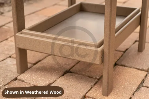 Vista 6 de DutchCrafters Comedero grande de plástico de polietileno con plataforma elevada cubierta con bandeja de semillas extraíble para pájaros silvestres