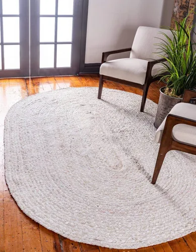 Vista 23 de Unique Loom Colección Trenzada Chindi - Alfombra de área (1 pie 2 pulgadas x 6 pies 1 pulgada, pasillo, multi/azul)