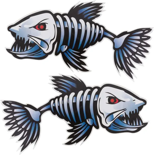 Vista 10 de MOOCY 2 calcomanías de kayak con dientes de tiburón, impermeables, divertidos, accesorios gráficos para kayak, canoa, pesca, barco, automóvil