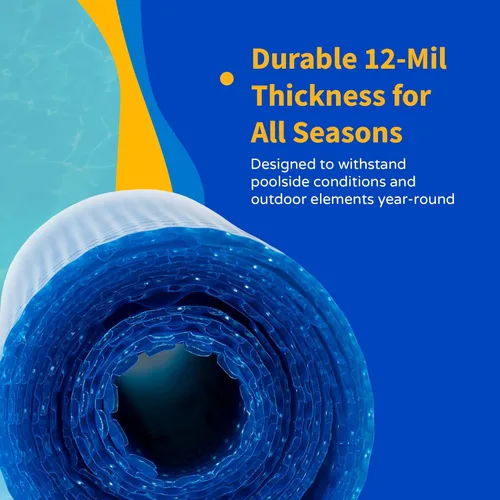 Vista 5 de Blue Wave NS400 mil Manta solar para piscinas rectangulares de 12 x 20 pies en el suelo - Azul