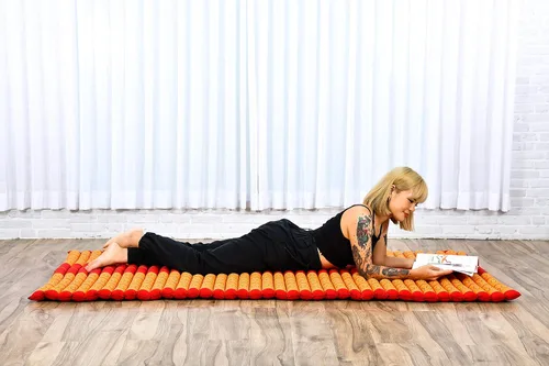 Vista 391 de Leewadee colchón tailandés enrollable para cama de invitados, tapete de yoga, para masaje tailandés, ecológico, orgánico y natural.