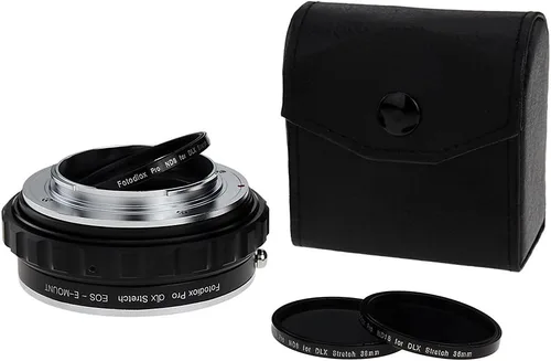 Vista 2 de Fotodiox Adaptador de montaje de lente extensible DLX compatible con lentes Canon EOS EF y EF-S a cámaras Sony E-mount