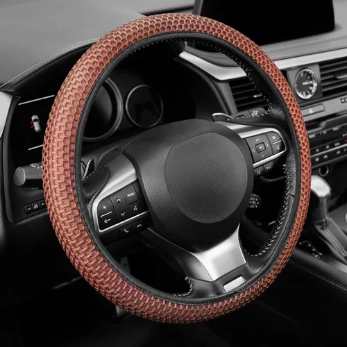 Vista 7 de Alpmosn Funda Elástica Extensible para Volante, Microfibra Transpirable de Seda de Hielo, Antideslizante, Accesorios de Interior de Automóvil