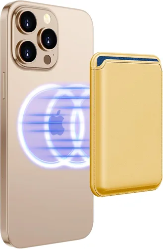 Vista 18 de Cartera MagSafe mejorada, cartera magnética para teléfono con soporte para 3 tarjetas, 23 imanes, bloqueo RFID para tarjetas de crédito, cuero