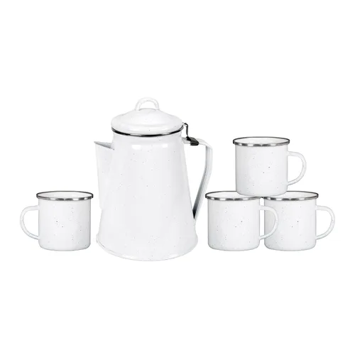 Vista 13 de Cafetera percoladora de esmalte Stansport de 8 tazas