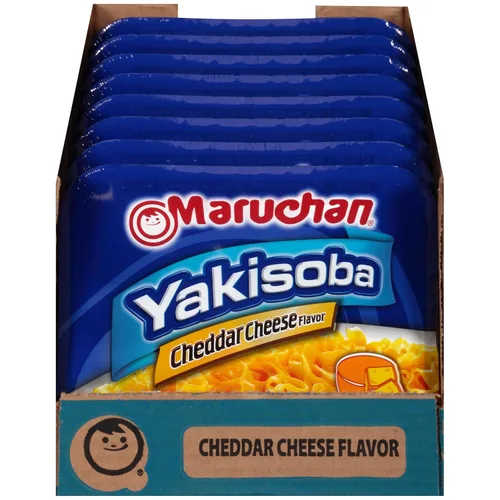 Vista 4 de Maruchan Yakisoba - Sabor a queso cheddar, 3.96 onzas, paquete de 8, (4178990766)